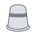 Sewing thimble color icon
