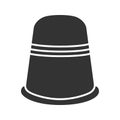 Sewing thimble glyph icon