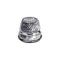 Sewing thimble hand drawn black and white vector illustration