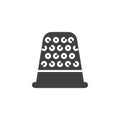 Sewing thimble vector icon