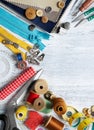 Sewing Tools and Accessories Royalty Free Stock Photo
