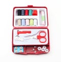 Sewing tools box Royalty Free Stock Photo