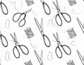 Sewing Tools Pattern Design Royalty Free Stock Photo