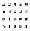 Sewing Vector Icons 1 Royalty Free Stock Photo