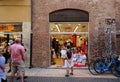 Sewing workshop in the courtyard of Juliet in Verona Royalty Free Stock Photo