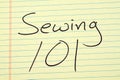 Sewing 101 On A Yellow Legal Pad