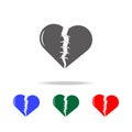 sewn heart icon. Elements of love in multi colored icons. Premium quality graphic design icon. Simple icon for websites, web Royalty Free Stock Photo