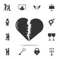 sewn heart icon. Love or couple element icon. Detailed set of signs and elements of love icons. Premium quality graphic design. On