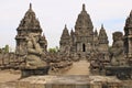 Sewu Temple is the second largest Buddhist temple complex in Java; Royalty Free Stock Photo