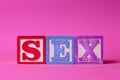 Sex Blocks Royalty Free Stock Photo