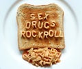 Sex drugs rock roll toast Royalty Free Stock Photo