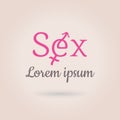 Sex gender symbol logo template, vector element