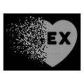 White Dispersed Dot Halftone Sex Heart Icon Royalty Free Stock Photo