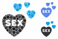 Sex Hearts Composition Icon of Circle Dots Royalty Free Stock Photo