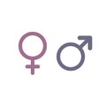 Sex icon. Gender Signs. Male and female symbols. Royalty Free Stock Photo