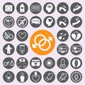 Sex icon set. vector/eps10. Royalty Free Stock Photo