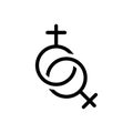 Sex vector glyph flat icon