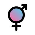 Sex icons. Male and female signs. Gender symbols