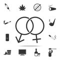 Sex iconSet of Human weakness and Addiction element icon. Premium quality graphic design. Signs, outline symbols collection icon f