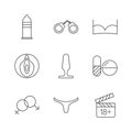 Sex shop icons