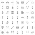 Sex shop line icons set