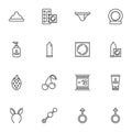 Sex shop line icons set