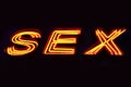 Sex shop neon sign Royalty Free Stock Photo