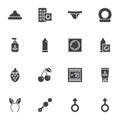 Sex shop vector icons set