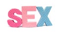 Sex spelled out Royalty Free Stock Photo