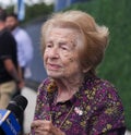 Sex therapist, media personality, and author Dr. Ruth Westheimer on the blue carpet before 2023 US Open opening night ceremony Royalty Free Stock Photo