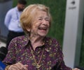 Sex therapist, media personality, and author Dr. Ruth Westheimer on the blue carpet before 2023 US Open opening night ceremony Royalty Free Stock Photo