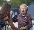 Sex therapist, media personality, and author Dr. Ruth Westheimer on the blue carpet before 2023 US Open opening night ceremony Royalty Free Stock Photo