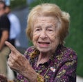 Sex therapist, media personality, and author Dr. Ruth Westheimer on the blue carpet before 2023 US Open opening night ceremony Royalty Free Stock Photo