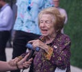 Sex therapist, media personality, and author Dr. Ruth Westheimer on the blue carpet before 2023 US Open opening night ceremony Royalty Free Stock Photo