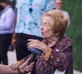 Sex therapist, media personality, and author Dr. Ruth Westheimer on the blue carpet before 2023 US Open opening night ceremony Royalty Free Stock Photo