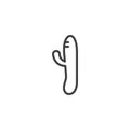 Sex toys vibrator line icon