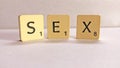 Sex word for descent display use of word Royalty Free Stock Photo