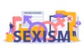 Sexism Discrimination Flat Composition