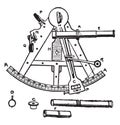 Sextant, vintage illustration