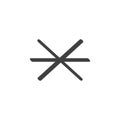 Sextile astrology sign line icon