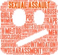 Sexual Assault Word Cloud Royalty Free Stock Photo