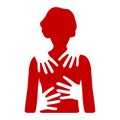 Sexual Harassment Banner. Gender equality Label and Logo. Logo Vector Illustration