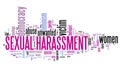 Sexual harassment words Royalty Free Stock Photo