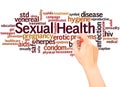 Sexual Health word cloud hand writing concept