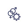 Sexual transmitted disease or STD line icon