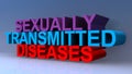 Sexually transmitted diseases on blue Royalty Free Stock Photo