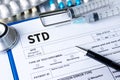 Sexually Transmitted Diseases HIV, HBV, HCV, Syphilis STD ,ST Royalty Free Stock Photo