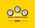 Sexually Transmitted diseases or infection Awareness Month observed in April Royalty Free Stock Photo