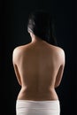 back of young Asian woman.