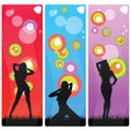 and beauty girls in various poses vector